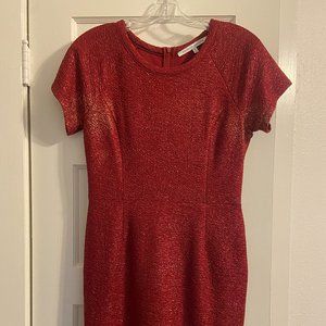 Collective Concepts metallic red sheath/bodycon dress, size Medium